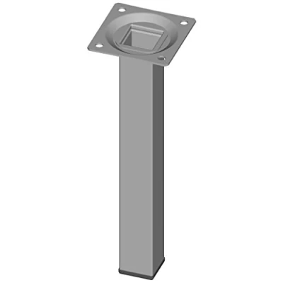Afbeelding van Element System 18133 00294 meubelvoet vierkant metalen vierkante voet, ideaal als tafelpoot voor het ontwerpen van individuele meubels, wit aluminium, 25 x mm, lengte 200 4 stuks