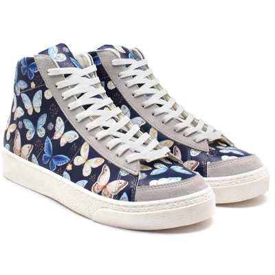 Afbeelding van Goby Butterfly Dream Sneakers Vegan Leer Handgemaakt Vlinder Design Maat 37