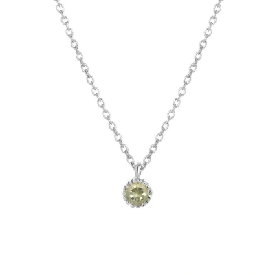 Afbeelding van Lucardi Silver Ketting, Dames, Maat: One Size, August light green