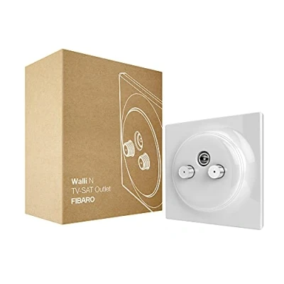 Afbeelding van Fibaro Walli N wandcontactdoos R/TV+SAT Wit