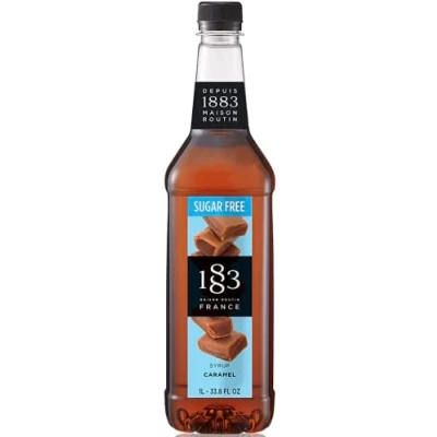 Afbeelding van 1883 Maison Routin Premium Suikervrije Karamelsiroop voor Koffie, Warme Chocolade &amp; Milkshakes PET 1L