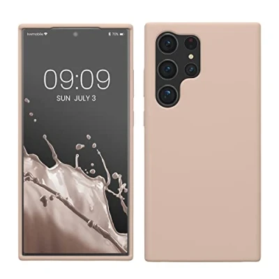 Afbeelding van kwmobile telefoonhoesje compatibel met Samsung Galaxy S23 Ultra hoesje Zachte case voor smartphone Back cover in kokosmelk