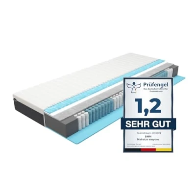Afbeelding van BMM A1071 007 Easyone matras 90 x 200 cm 5 laags hybride systeem/pocketvering voldoet aan schuimstof/orthopedisch met 7 zones hoogte 22 made in Germany