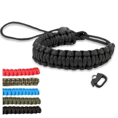 Afbeelding van Lens Aid polsband voor camera: Paracord koord camerariem het dragen aan de pols DSLR draagriem