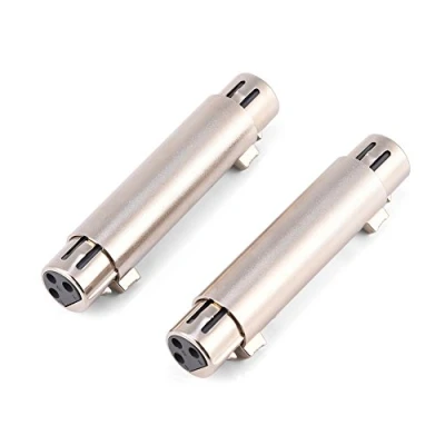 Afbeelding van Zerone 2 x 3 polige XLR adapter, audio microfoonadapter, geslachtswisselaar koppeling (bus op aansluiting)