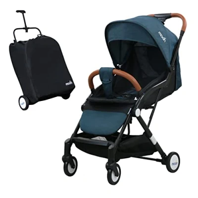 Afbeelding van MOON™ Ritzi Cabin Stroller Buggy Inclusief Reistasje Ultra Compact en Automatisch Inklapbaar Donker Blauw