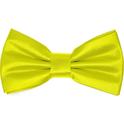 Afbeelding van Ladeheid Vlinderdas voor kinderen, voorgebonden, verstelbare band, glanzend design, ideaal bruiloft, verjaardag, eerste schooldag, duurzaam en stijlvol, afmetingen 10 cm x 5 BKS, geel, 10cm