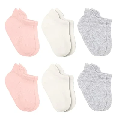 Afbeelding van bistyle Katoen 6 paar babysokken voor pasgeborenen zuigelingen 0 maanden tot 3 jaar stoppersokken naadloze sokken jongens meisjes kindersokken (as3, age, maanden, 12 roze)