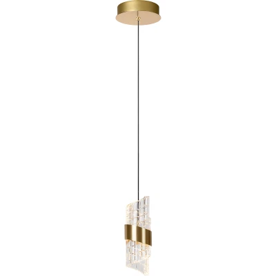 Afbeelding van Lucide Kligande Hanglamp Ø 13 Cm Led 1x9w 2700k Mat Goud / Messing