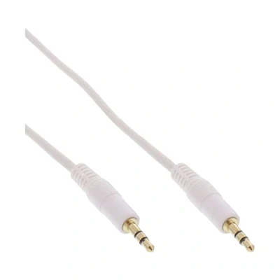 Afbeelding van 3,5mm Jack stereo audio kabel verguld / wit 1 meter
