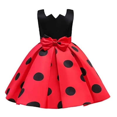 Afbeelding van Lito Angels Prinses Ladybug Fancy Dress Outfit voor Peuter Meisjes, Mouwloos Verjaardagsfeest Up Maat 104 (Leeftijd 3 4 Jaar) (Markeringsnummer 110)