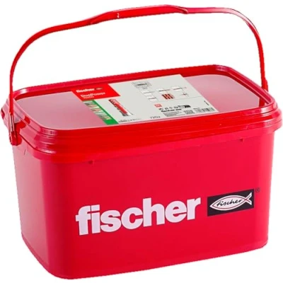 Afbeelding van fischer DUOPOWER Universele pluggen, 10 x 50, krachtige 2 componenten kunststof pluggen voor bevestiging in beton, gipsplaat enz., zonder schroeven, herbruikbare emmer, 720 stuks
