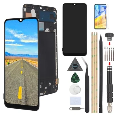 Afbeelding van RongZy Compatibel met incell Samsung Galaxy A70 A705 A705F SM A705MN vervangingsscherm LCD display en touchscreen digitizer gereedschap (zwart Con telaio)