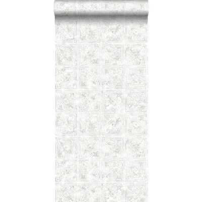 Afbeelding van Leen Bakker ESTAhome Behang Tegelmotief Licht 53cm X 10,05 M Grijs Vlies