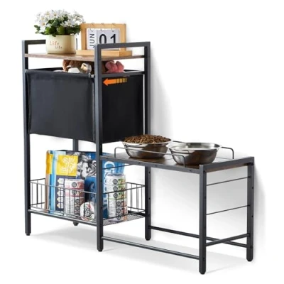 Afbeelding van VEVOR voerstation hondenbak voerbak houder voerstang hondenvoerbak 92x27x75cm