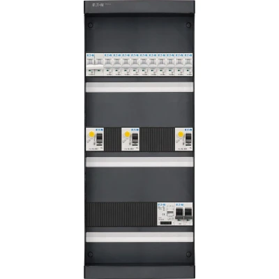 Afbeelding van Eaton medusa groepenkast 1 fase met deur, 10 groepen, 3 Aardlekschakelaars 2 P, fornuisgroep 2x230V, beltrafo, hoofdschakelaar I103G14FT