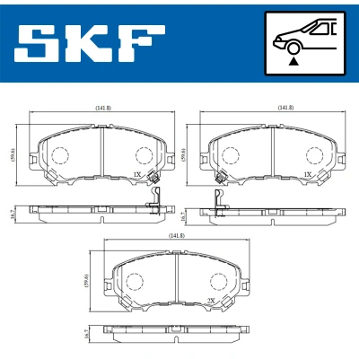Afbeelding van SKF Remblokset VKBP 80557 A