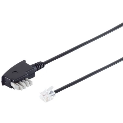 Afbeelding van Shiverpeaks Aansluitkabel 6m TAE N/Western 6/4 2 draads brugcircuit, Telefoon accessoires