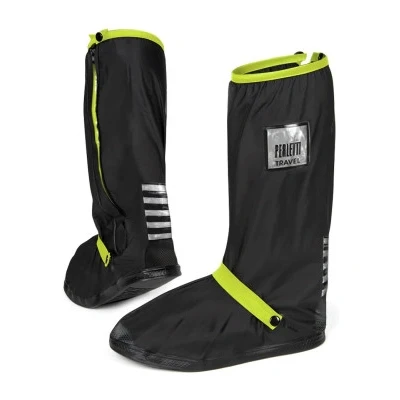 Afbeelding van Zwart met neon gele band hoge regenoverschoenen (Shoe Cover) van Perletti L