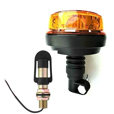 Afbeelding van Matel Service LED zwaailicht met opzetbuishouder 4 flitspatronen flexibele voet, waarschuwingslicht voor alle voertuigtypen 12 V 24 spanning lichtkleur: oranje