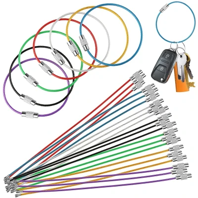 Afbeelding van Kleurige sleutelringen multifunctionele sleutelhanger 70 stuks