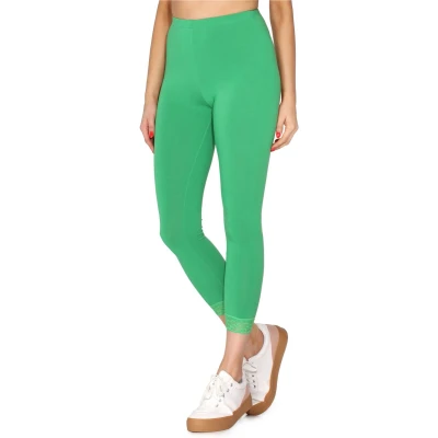 Afbeelding van Merry Style MS MS10 224 LE Dames Leggings met Kant Sport Vrijetijdsbroek 7/8 Lengte Viscose Groen L