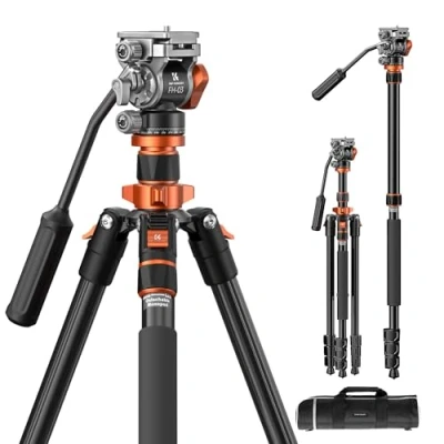 Afbeelding van K&amp;F Concept Camera Statief 200cm, Video met Fluid Head voor Pan en Tilt, Monopod, Arca Swiss Compatible DSLR&#039;s Belasting: 5kg