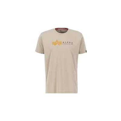 Afbeelding van Alpha Industries Label T PP shirt voor heren Vintage Sand