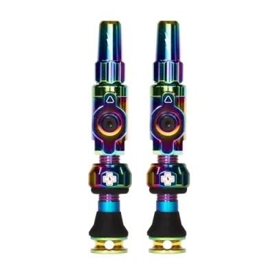 Afbeelding van Muc Off Big Bore Lite Tubeless Valves, Iridescent 35mm Precision Engineered Dust Caps for Bikes with Revolutionary Airflow Technology Presta Valve MTB/Road/Gravel