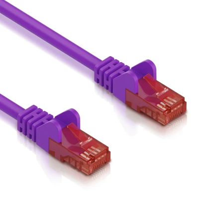 Afbeelding van Cat 6 U/UTP Netwerkkabel Patchkabel Internetkabel 10 Gbps 25 meter Paars Allteq