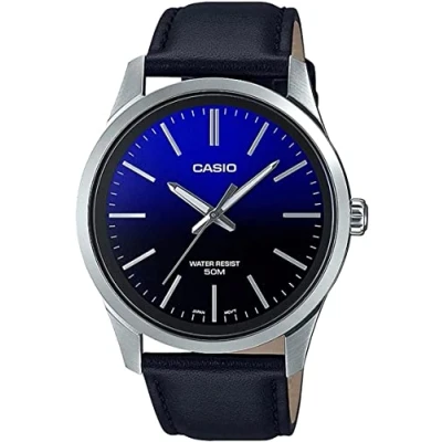 Afbeelding van Casio Collection MTP E180L 2AVEF Horloge Leer Zwart Ø 42 mm