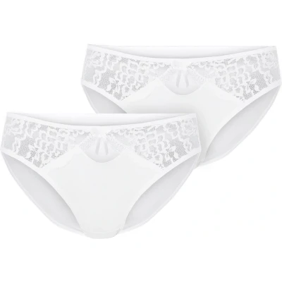 Afbeelding van Merry Style Dames Slip Onderbroek Katoen Regular Taille 2 Pack MS GAB 17 Hipsters 2P Wit (2Pack) M