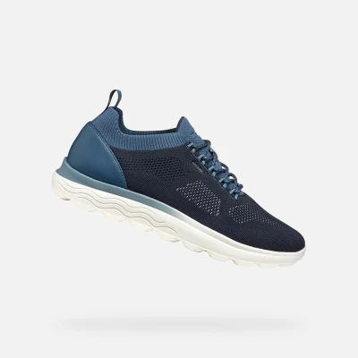 Afbeelding van Geox U Spherica Sneakers laag, Heren, Maat: 39, Navy avio Textiel/ synthetisch