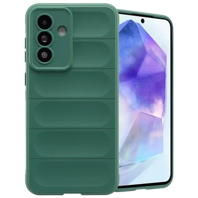 Afbeelding van Samsung Galaxy A56 Hoesje Siliconen en TPU (zacht) imoshion Softcase/Backcover Donkergroen Telefoonhoesje