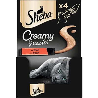 Afbeelding van Sheba Zak Creamy Snacks Met Rundvlees 11 X 4 12G