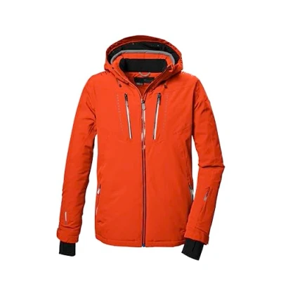 Afbeelding van killtec heren SKI jack/functioneel jack met afritsbare capuchon, sneeuwvanger en ventilatie onder de armen KSW 46 MN JCKT, dunkelorange, S, 41984 000