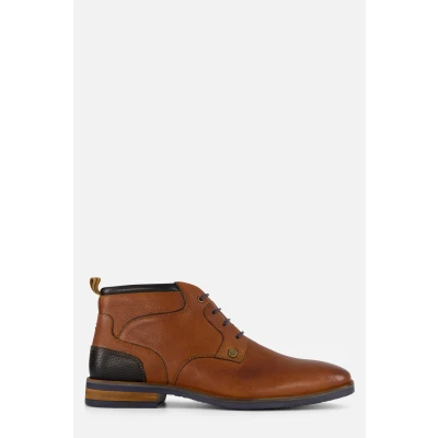 Afbeelding van Australian Limone Leather D21 Cognac Heren Veterschoen 42