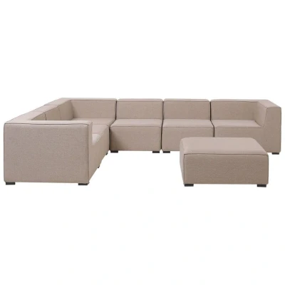 Afbeelding van Beliani Loungeset AREZZO Beige Polyester