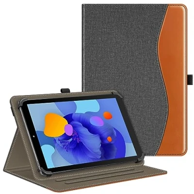 Afbeelding van Fintie TECLAST M50HD 2024, Universele hoes voor Blackview Tab90 11 inch/Tab 70/Tab 80 10&quot;, SGIN/HotLight/DOOGEE/Lville 10,1 inch, multi angle hoes, universeel 9 inch tablet, denim grijs