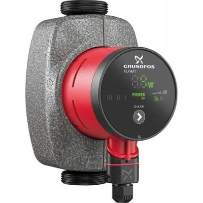 Afbeelding van Grundfos Alpha 1 9085629 25.40 Circulatiepomp verwarmingspomp 25 40/60 180 mm pomp zeer efficiënt selectie