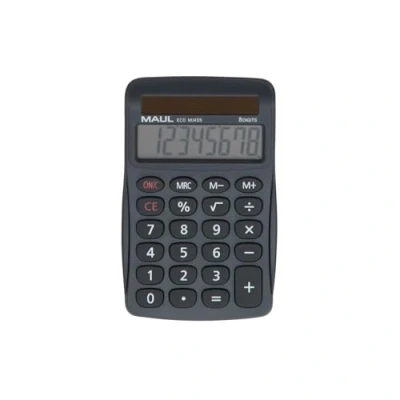 Afbeelding van Maul ECO MJ 455 Bureaurekenmachine Grijs Aantal displayposities: 8 werkt op zonne energie (b x h d) 71 112 20 mm