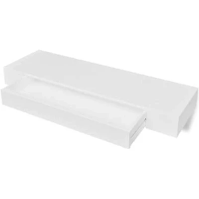 Afbeelding van Wandschap met lade zwevend MDF wit
