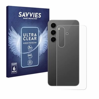 Afbeelding van Savvies Screenprotector voor Samsung Galaxy S24 FE (Achterkant) Folie Beschermfolie transparant (6 Stuks)