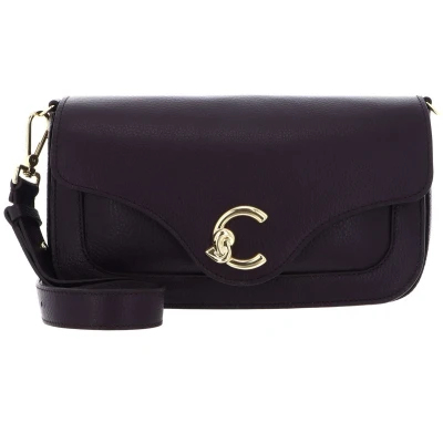 Afbeelding van COCCINELLE Leren schoudertas C Me Handbag Grainy Leather Prune donkerpaars