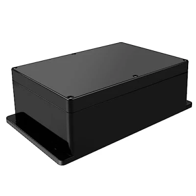 Afbeelding van Therlan aansluitdoos, zwart, waterdicht IP65, waterdichte kunststof, grote opbouw, verdeeldoos, voor buiten, zwarte behuizing, elektronica, 263 x 182 95 mm