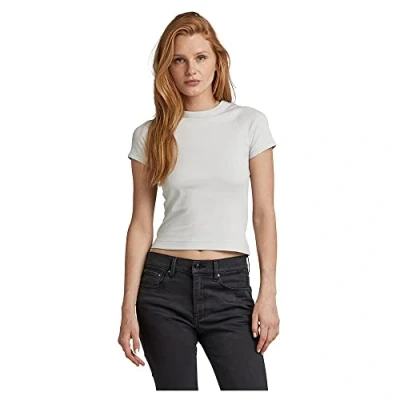 Afbeelding van G STAR RAW Dames Cropped Ultra Slim T Shirt, Grijs (Oyster Mushroom D275 d607), L, L