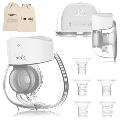 Afbeelding van Lionelo Fidi Free Lumi Elektrische borstkolf 2 werkingsstanden massagefunctie 9 versstelbare niveaus van kracht 6 verschillende maten siliconen capaciteit 180 ml energiebesparend stille werking timer