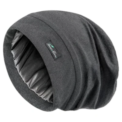 Afbeelding van FocusCare Slaapmuts met satijnen voering, soepele muts, voor krullen, meisjes, cadeau vrouwen krullend haar, one size