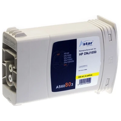 Afbeelding van AS60803 ASTAR HP 80 DNJ Inkt geel rebuilt Blister 350ml