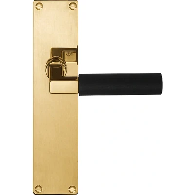 Afbeelding van Formani Deurkruk TIMELESS 1930MPSFC op schild blind messing ongelakt/ebbenhout